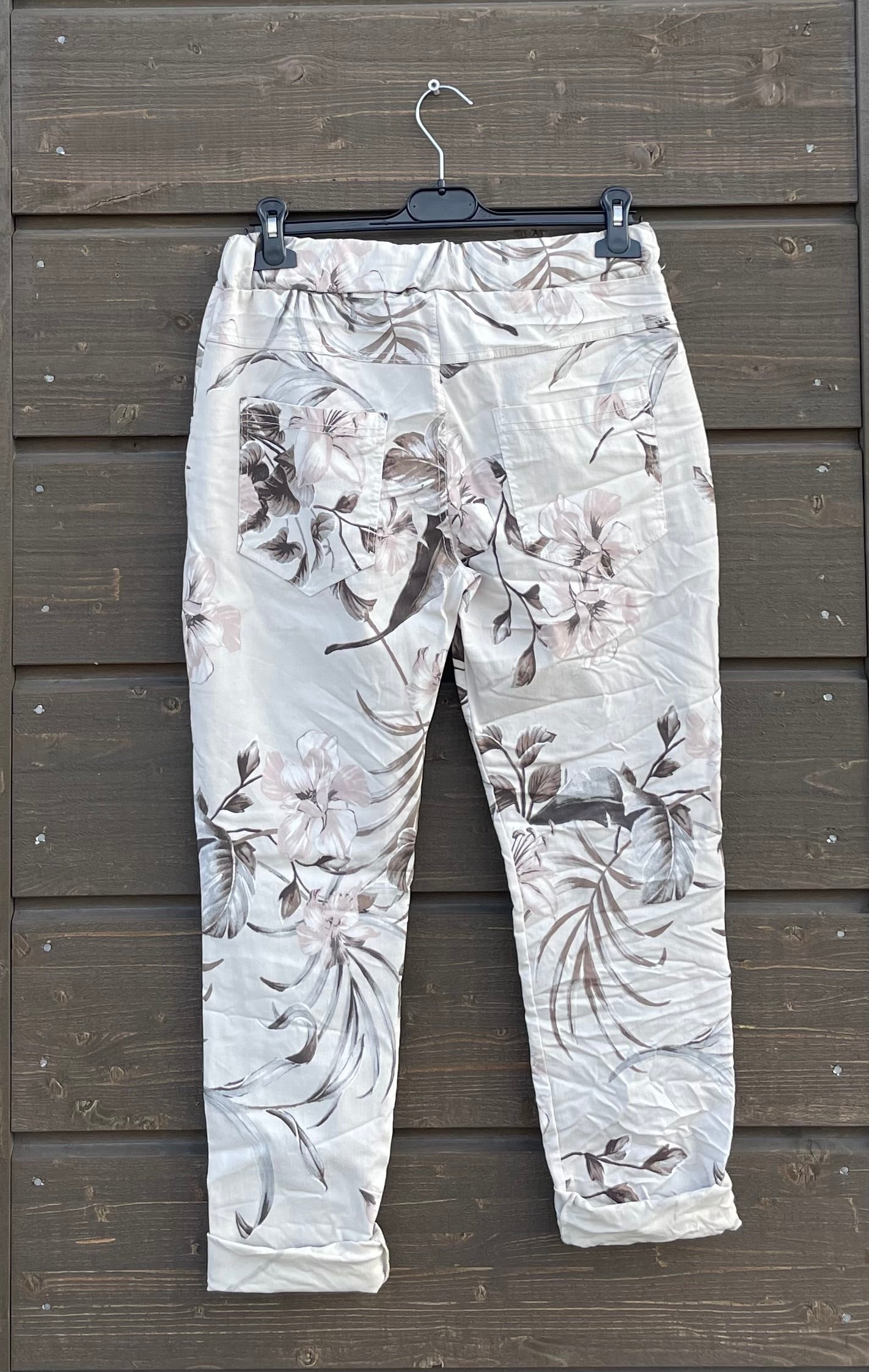 BYXA ROSABEL MÖNSTRAD BEIGE